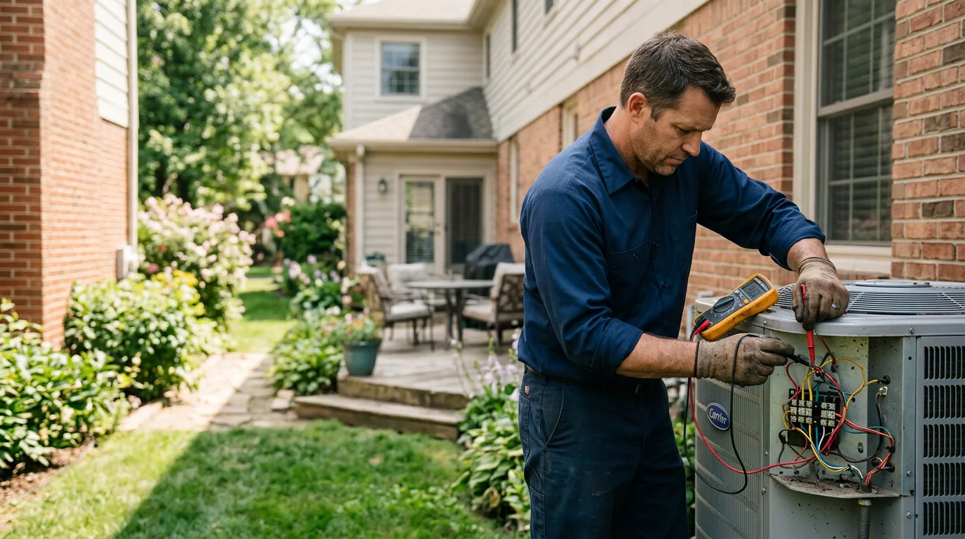 HVAC technician working near Waynesville, NC
